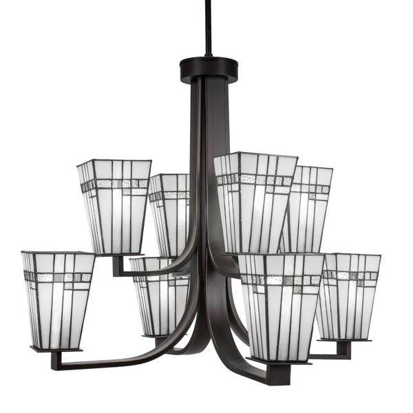 Toltec Lighting - 578-DG-9554 - Eight Light Chandelier - Apollo - Dark Granite