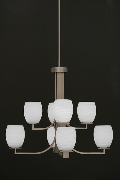 Toltec Lighting - 578-GP-615 - Eight Light Chandelier - Apollo - Graphite