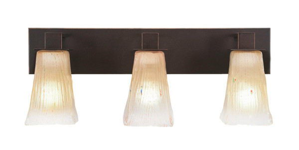 Toltec Lighting - 583-DG-630 - Three Light Bath Bar - Apollo - Dark Granite