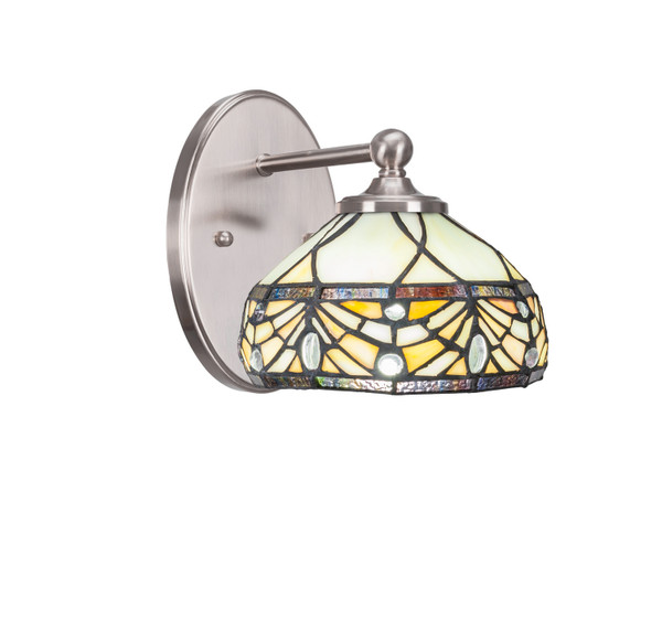 Toltec Lighting - 5911-BN-9485 - One Light Wall Sconce - Capri - Brushed Nickel