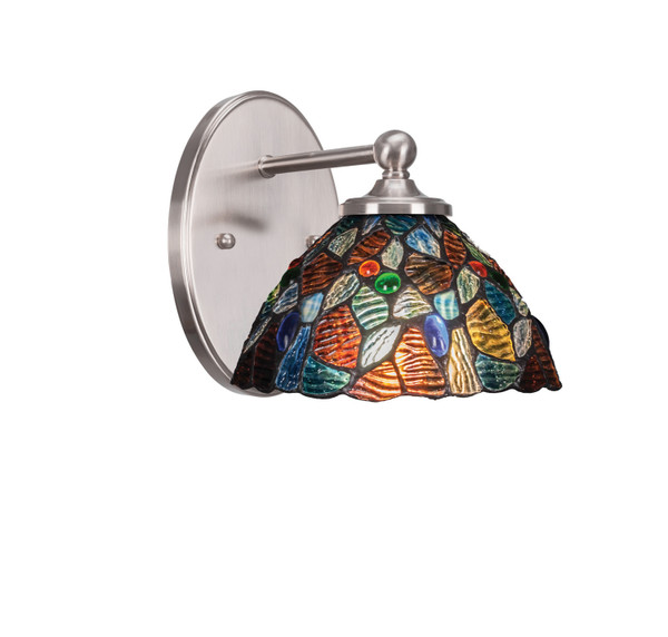 Toltec Lighting - 5911-BN-9955 - One Light Wall Sconce - Capri - Brushed Nickel