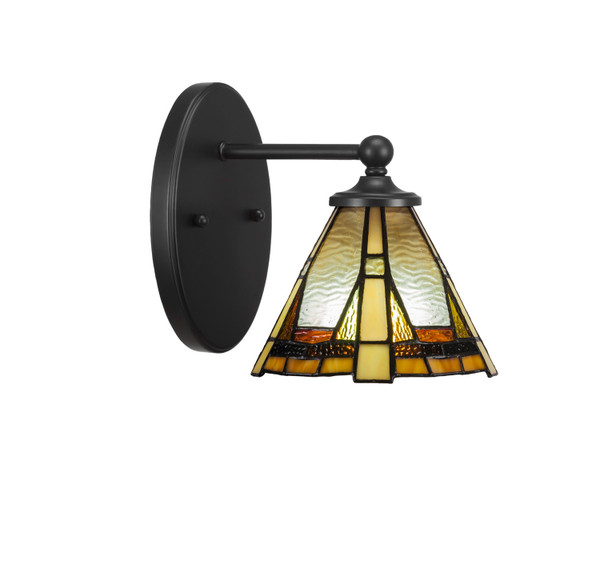 Toltec Lighting - 5911-MB-9345 - One Light Wall Sconce - Capri - Matte Black