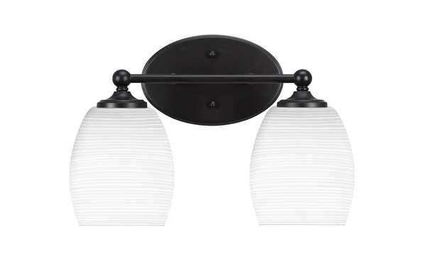 Toltec Lighting - 5912-MB-4021 - Two Light Bath Bar - Capri - Matte Black