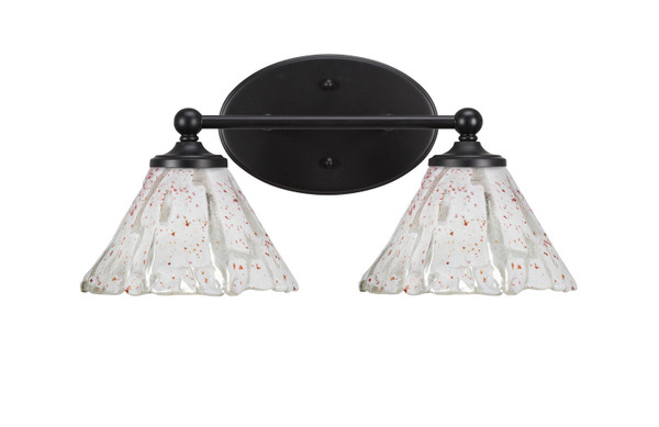 Toltec Lighting - 5912-MB-7195 - Two Light Bathroom Lighting - Capri - Matte Black
