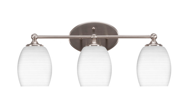 Toltec Lighting - 5913-BN-4021 - Three Light Bath Bar - Capri - Brushed Nickel