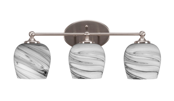 Toltec Lighting - 5913-BN-4819 - Three Light Bath Bar - Capri - Brushed Nickel