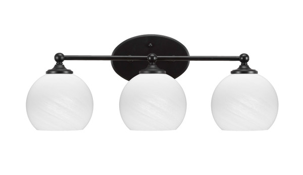 Toltec Lighting - 5913-MB-4101 - Three Light Bath Bar - Capri - Matte Black