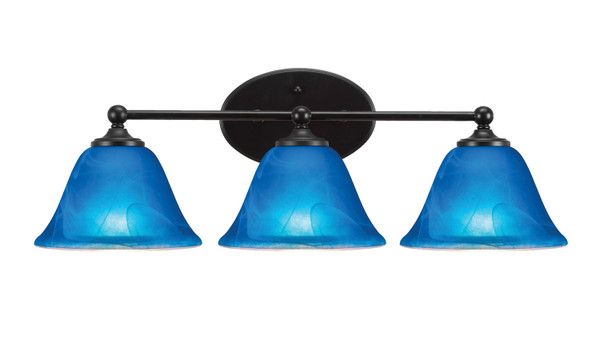 Toltec Lighting - 5913-MB-4155 - Three Light Bath Bar - Capri - Matte Black