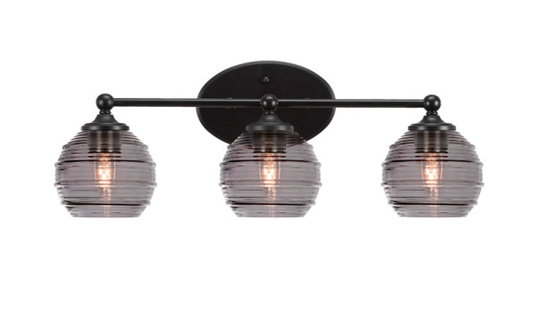 Toltec Lighting - 5913-MB-5112 - Three Light Bath Bar - Capri - Matte Black