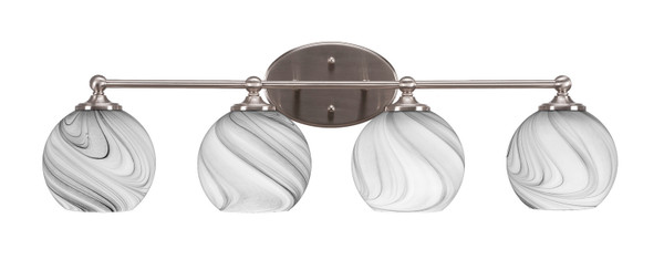 Toltec Lighting - 5914-BN-4109 - Four Light Bath Bar - Capri - Brushed Nickel