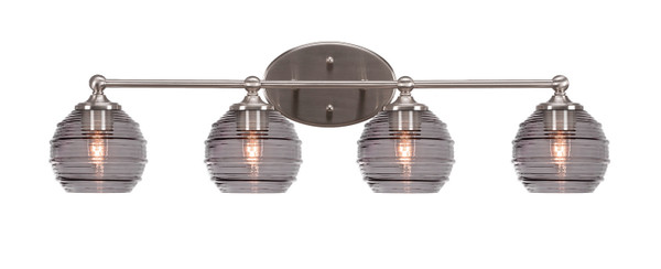 Toltec Lighting - 5914-BN-5112 - Four Light Bath Bar - Capri - Brushed Nickel
