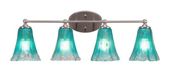 Toltec Lighting - 5914-BN-725 - Four Light Bath Bar - Capri - Brushed Nickel