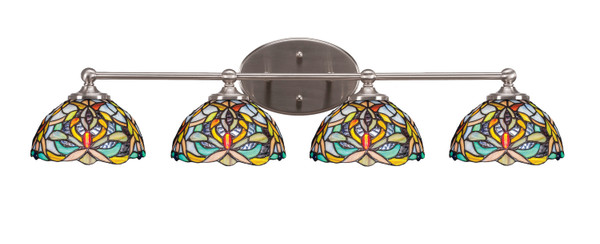 Toltec Lighting - 5914-BN-9905 - Four Light Bath Bar - Capri - Brushed Nickel