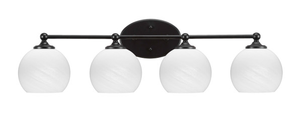 Toltec Lighting - 5914-MB-4101 - Four Light Bath Bar - Capri - Matte Black