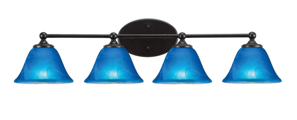Toltec Lighting - 5914-MB-4155 - Four Light Bath Bar - Capri - Matte Black