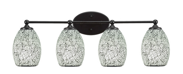 Toltec Lighting - 5914-MB-4165 - Four Light Bath Bar - Capri - Matte Black