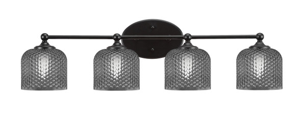 Toltec Lighting - 5914-MB-4612 - Four Light Bath Bar - Capri - Matte Black