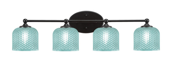 Toltec Lighting - 5914-MB-4615 - Four Light Bath Bar - Capri - Matte Black