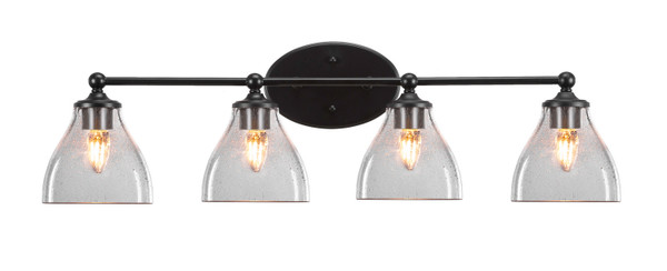 Toltec Lighting - 5914-MB-4760 - Four Light Bath Bar - Capri - Matte Black