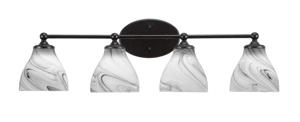 Toltec Lighting - 5914-MB-4769 - Four Light Bath Bar - Capri - Matte Black