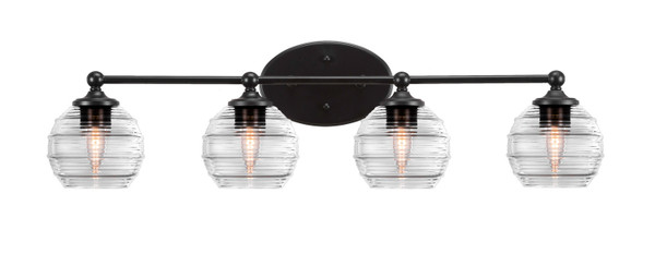 Toltec Lighting - 5914-MB-5110 - Four Light Bath Bar - Capri - Matte Black