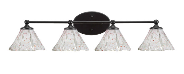 Toltec Lighting - 5914-MB-7195 - Four Light Bathroom Lighting - Capri - Brushed Nickel