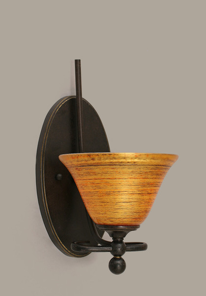 Toltec Lighting - 591-DG-454 - One Light Wall Sconce - Capri - Dark Granite