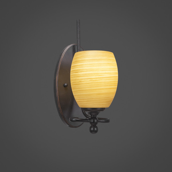 Toltec Lighting - 591-DG-625 - One Light Wall Sconce - Capri - Dark Granite