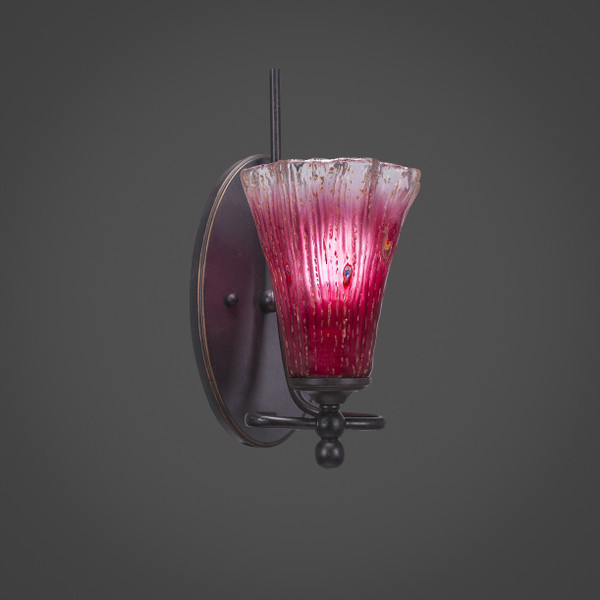 Toltec Lighting - 591-DG-726 - One Light Wall Sconce - Capri - Dark Granite