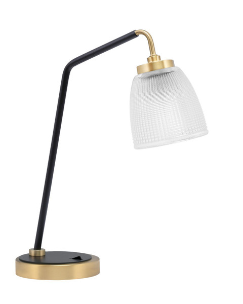 Toltec Lighting - 59-MBNAB-500 - One Light Desk Lamp - Desk Lamps - Matte Black & New Age Brass
