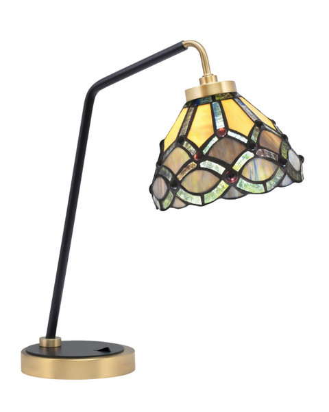 Toltec Lighting - 59-MBNAB-9435 - One Light Desk Lamp - Desk Lamps - Matte Black & New Age Brass