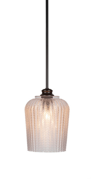 Toltec Lighting - 71-MB-4280 - One Light Pendant - Cordova - Matte Black