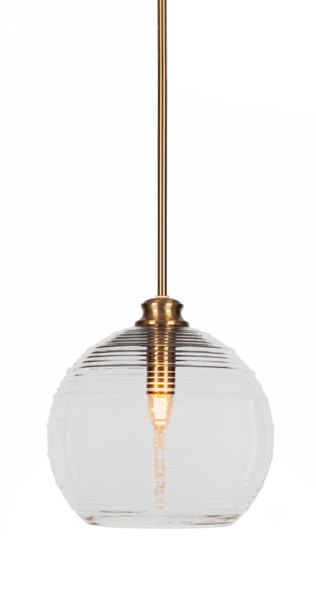 Toltec Lighting - 71-NAB-5130 - One Light Pendant - Malena - New Age Brass