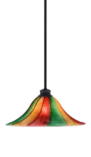 Toltec Lighting - 72-MB-767 - One Light Pendant - Stem - Matte Black