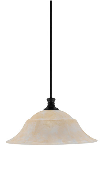 Toltec Lighting - 76-MB-53813 - One Light Pendant - Stem - Matte Black