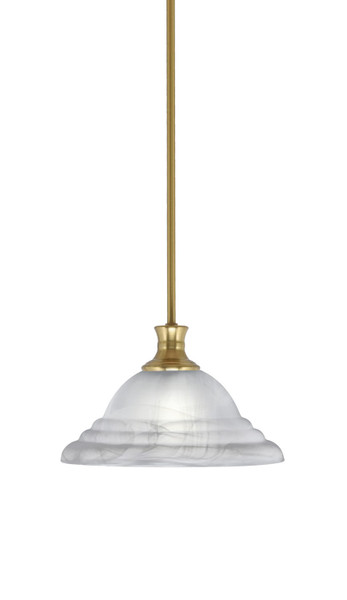 Toltec Lighting - 76-NAB-5931 - One Light Pendant - Stem - New Age Brass