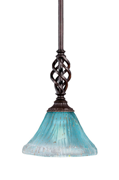 Toltec Lighting - 80-DG-458 - One Light Mini Pendant - Eleganté - Dark Granite
