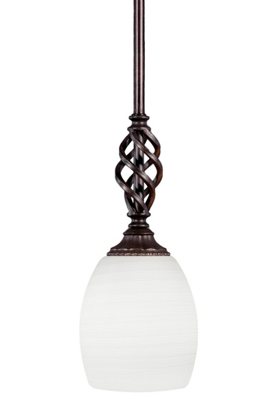 Toltec Lighting - 80-DG-615 - One Light Mini Pendant - Eleganté - Dark Granite