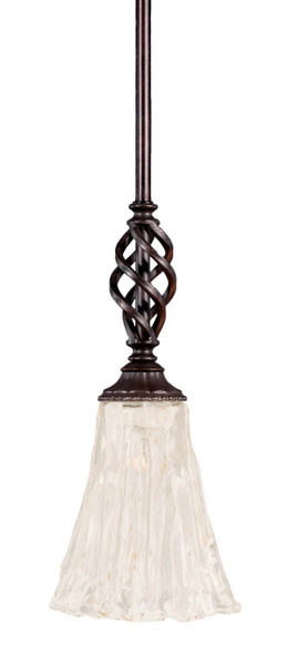 Toltec Lighting - 80-DG-729 - One Light Mini Pendant - Eleganté - Dark Granite