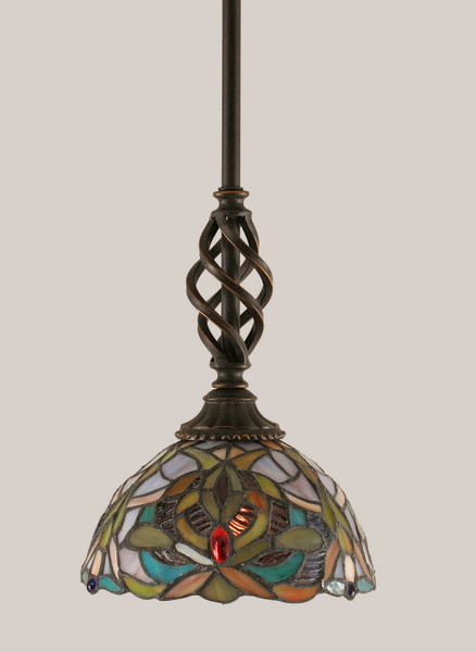 Toltec Lighting - 80-DG-9905 - One Light Mini Pendant - Eleganté - Dark Granite