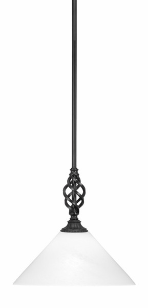 Toltec Lighting - 80-MB-2121 - One Light Mini Pendant - Eleganté - Matte Black