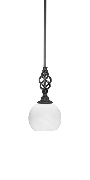 Toltec Lighting - 80-MB-4101 - One Light Mini Pendant - Eleganté - Matte Black