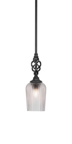 Toltec Lighting - 80-MB-4250 - One Light Mini Pendant - Eleganté - Matte Black