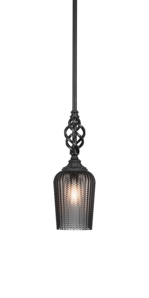 Toltec Lighting - 80-MB-4252 - One Light Mini Pendant - Eleganté - Matte Black