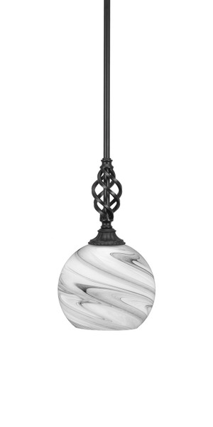 Toltec Lighting - 80-MB-4359 - One Light Mini Pendant - Eleganté - Matte Black