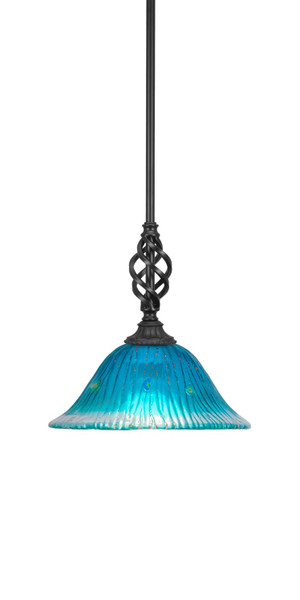 Toltec Lighting - 80-MB-438 - One Light Mini Pendant - Eleganté - Matte Black
