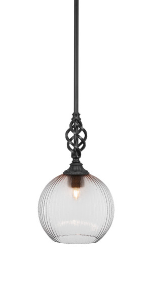 Toltec Lighting - 80-MB-4678 - One Light Mini Pendant - Eleganté - Matte Black