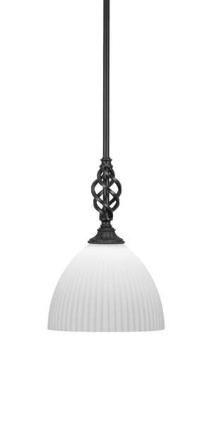 Toltec Lighting - 80-MB-4691 - One Light Mini Pendant - Eleganté - Matte Black