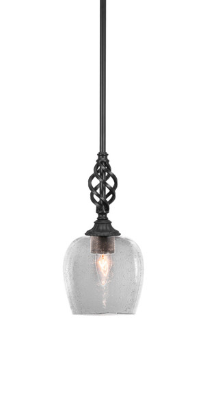 Toltec Lighting - 80-MB-4810 - One Light Mini Pendant - Eleganté - Matte Black
