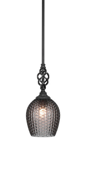 Toltec Lighting - 80-MB-4902 - One Light Mini Pendant - Eleganté - Matte Black